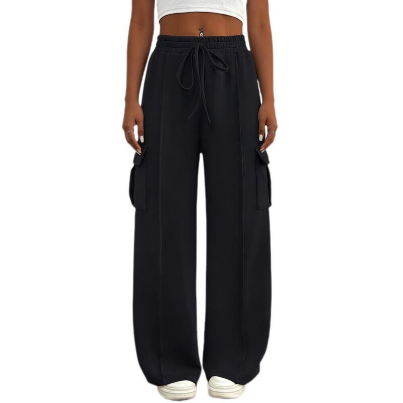 エリートスピリット レディース ボトムス カジュアルパンツ ワイドレッグ カーゴパンツ EliteSpirit Womens 4 Pockets Cargo Pants High Waisted Wi