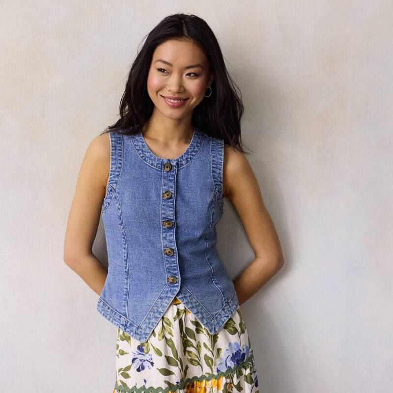 LC Lauren Conrad レディース アウター ジャケット・ブルゾン ベスト Womens LC Lauren Conrad Longline Vest Superlight Wash