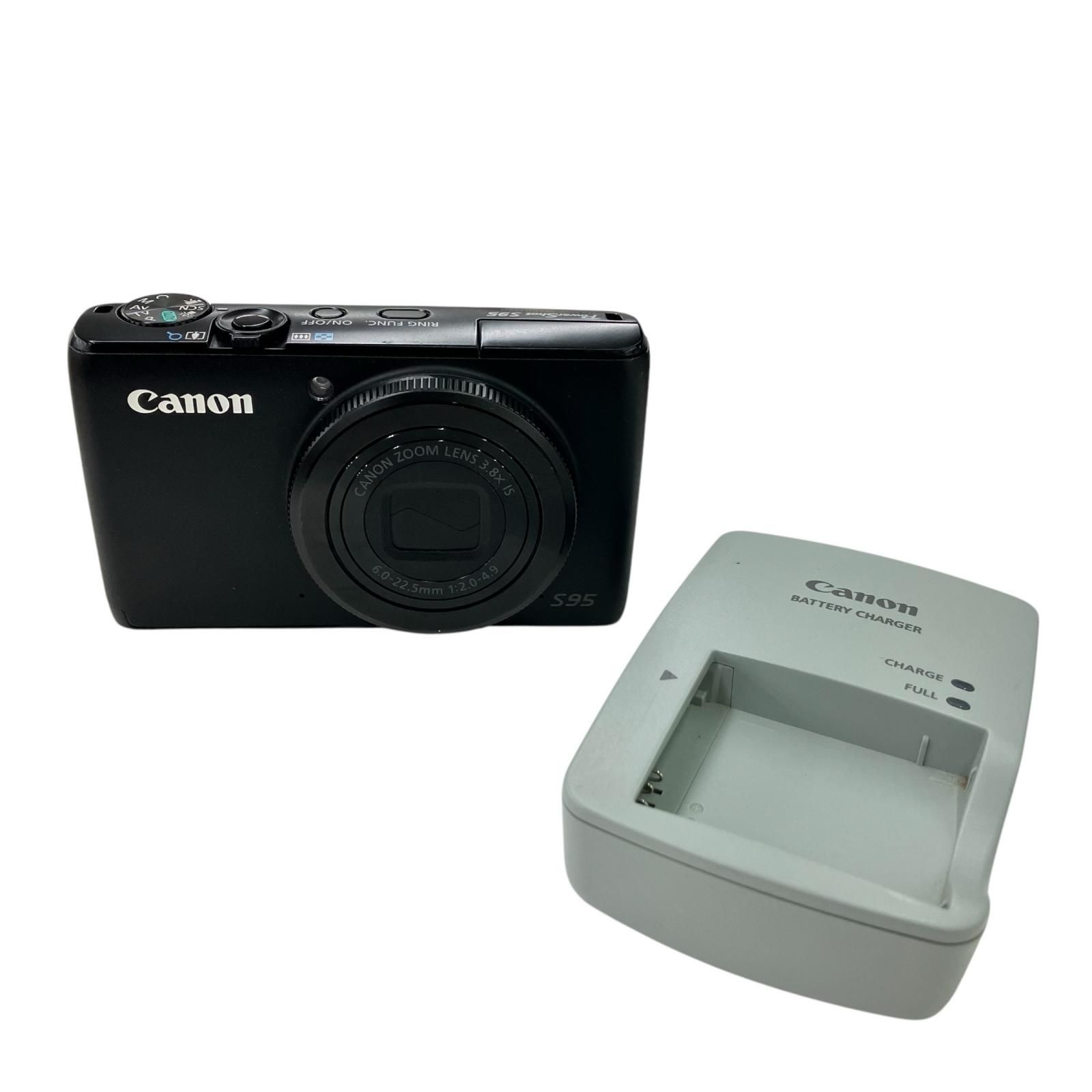 186000 動作確認済み canon キャノン コンパクトデジタルカメラ S95 PC1565 ブラック PowerShot