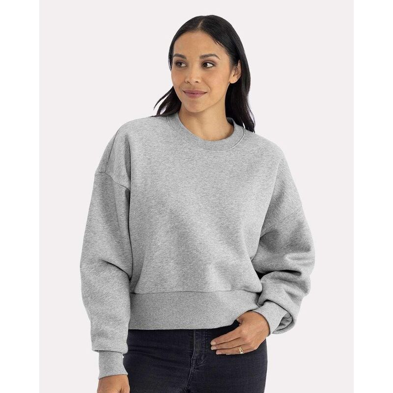 ネクストレベル レディース アウター ニット・セーター クルーネック スウェット シャツ Next Level Womens Heavyweight Crewneck Sweatshirt Heath