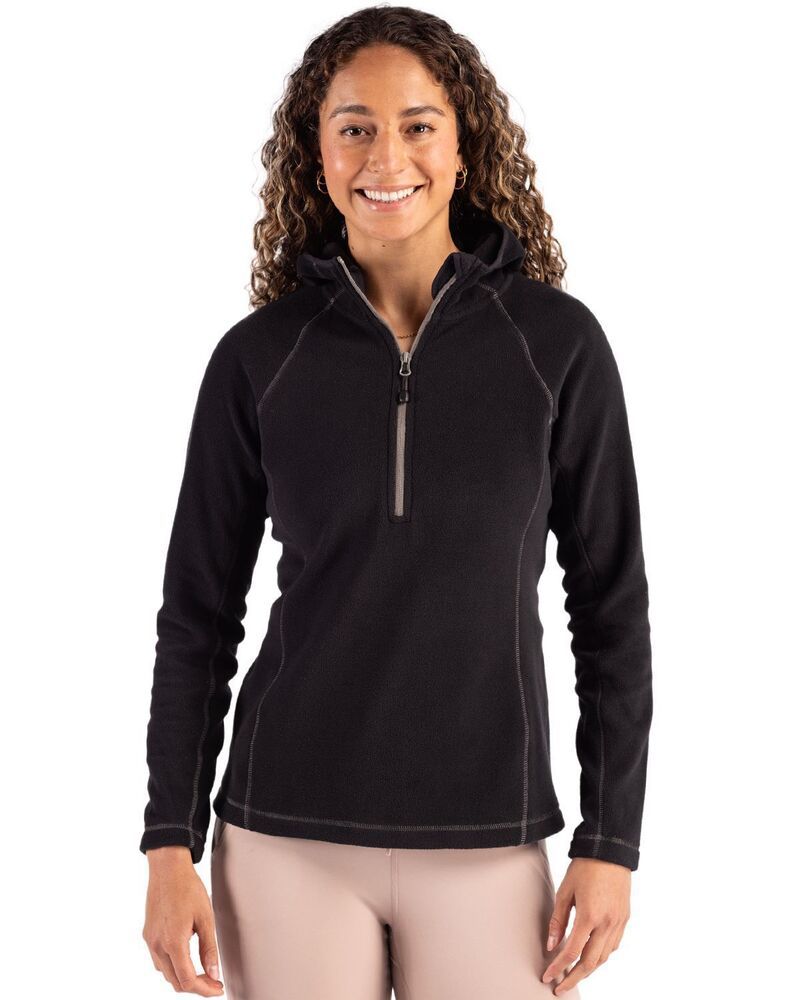 クリーク レディース アウター ジャケット・ブルゾン ハーフジップ フリース Clique Powderecycled Fleece Womens Half Zip Hooded Pullover B
