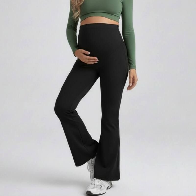 アンナカシ レディース ボトムス カジュアルパンツ ブーツカット ハイウエスト ブーツ レギンス マタニティ AnnaKaci Womens High Waist Maternity Flare Le