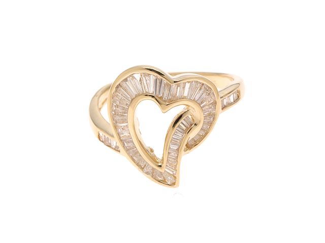 JEWELRY ジュエリー ノンブランドリングK18/D0.70/3.2g/#9.5 ﾘﾝｸﾞ リング・指輪 K18ゴールド K18 9.5号 ゴールド ゴールド レディース【中古】472