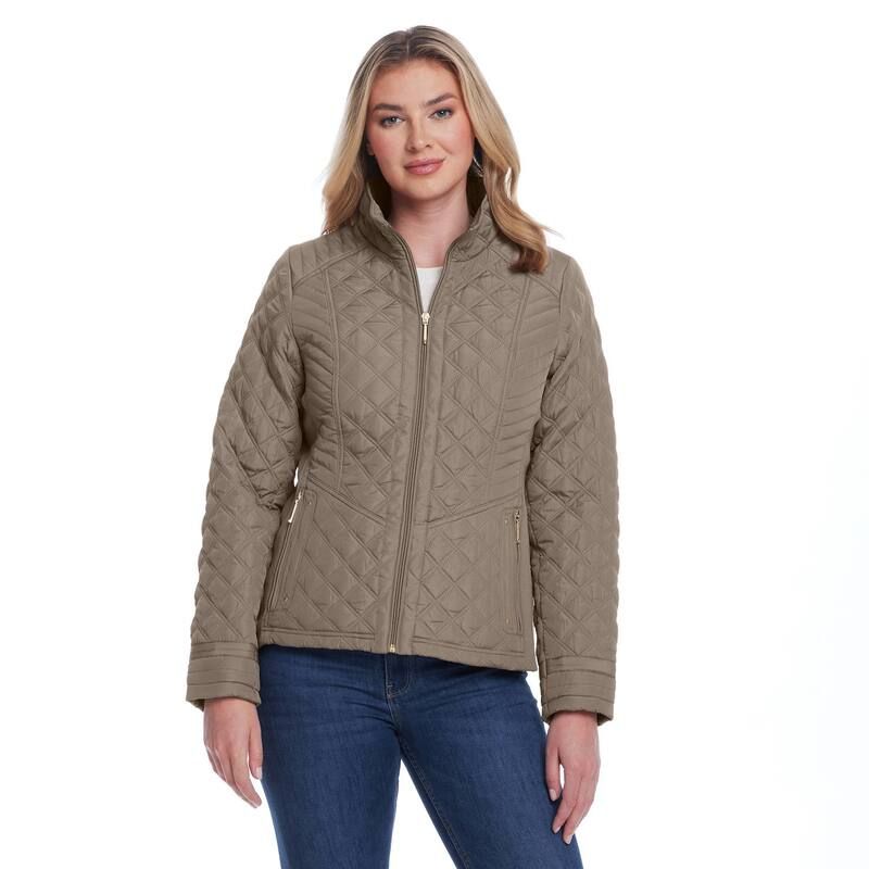 ウェザーキャスト レディース アウター ジャケット・ブルゾン キルティング Womens Weathercast Quilted Jacket with Side Stretch Shiitake