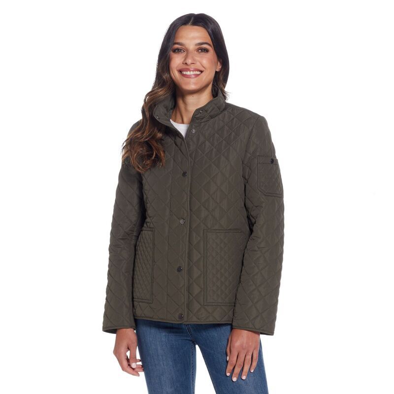 ウェザーキャスト レディース アウター ジャケット・ブルゾン キルティング Womens Weathercast Mixediamond Quilted Modern Barn Jacket Dust
