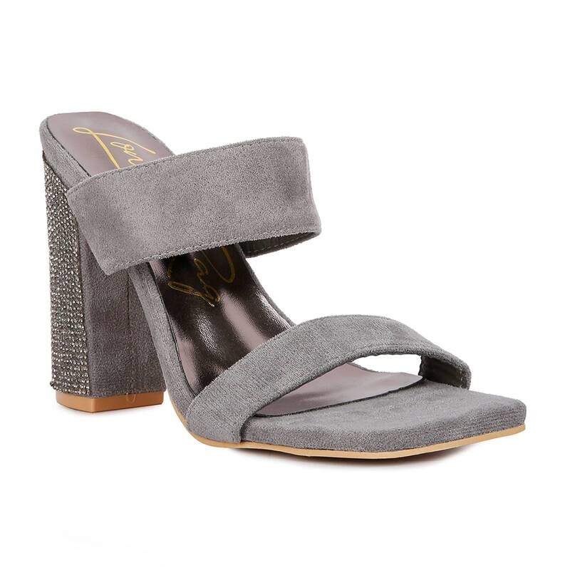 ロンドンラグ レディース シューズ パンプス サンダル ヒール London Rag Sass Womens Block Heel Sandals Gray グレー