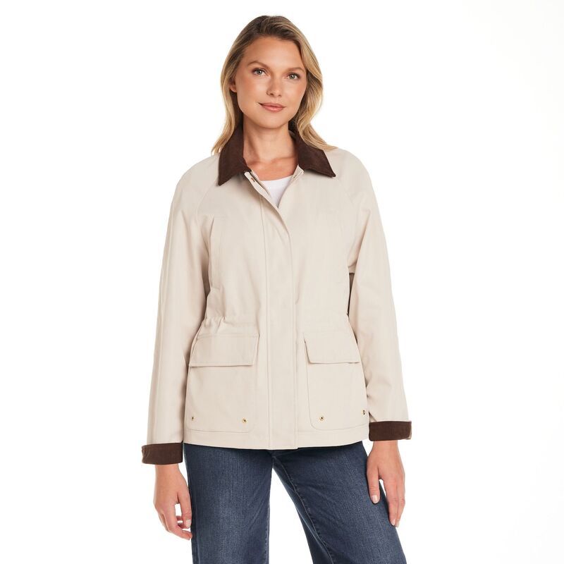 ウェザーキャスト レディース アウター ジャケット・ブルゾン コーデュロイ Womens Weathercast Barn Corduroy Trim Jacket Shoreline