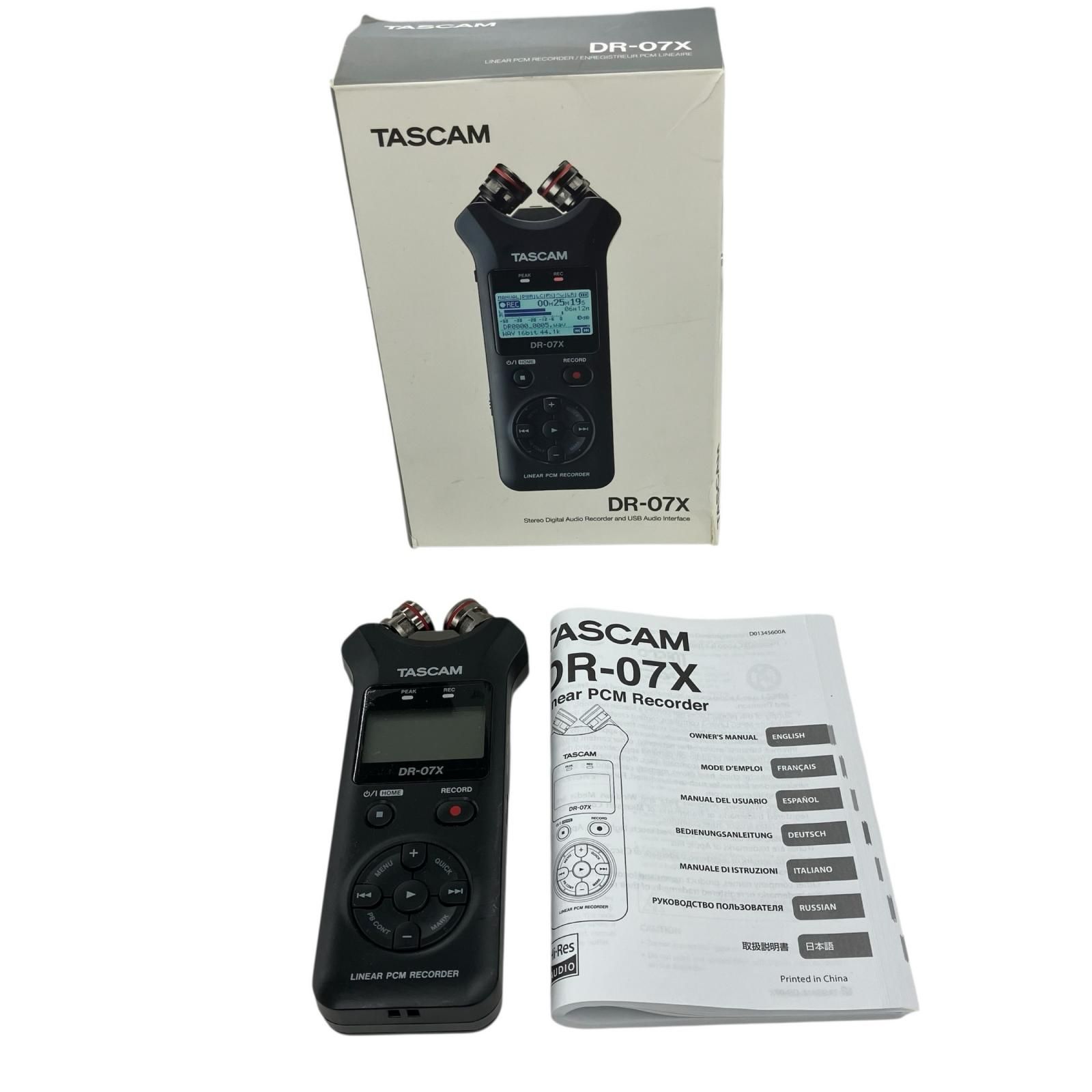 186000 動作確認済み TASCAM タスカム PCMレコーダー DR-07X ブラック