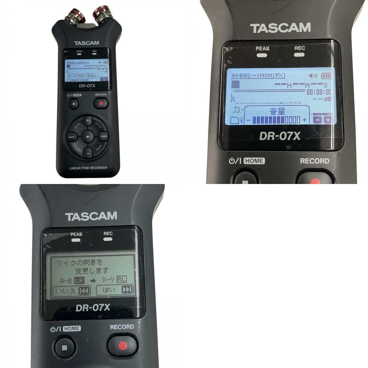186000 動作確認済み TASCAM タスカム PCMレコーダー DR-07X ブラック