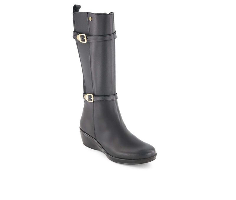 アンドレア レディース シューズ ブーツ・レインブーツ トール レザー Andrea Womens Leather Tall Riding Boots 63314 Black ブラック