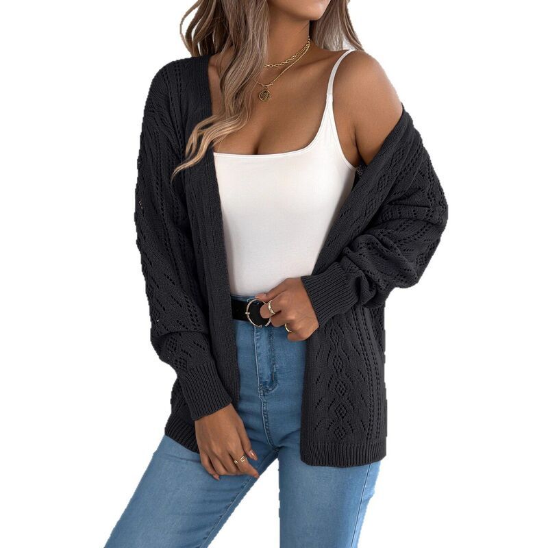 クリアラブ レディース アウター ニット・セーター カーディガン Clearlove Womens Crochet Cardigan Sweater Kimonos Boho Casual Overs