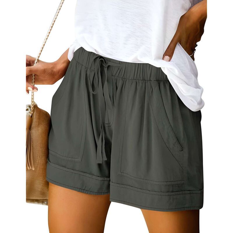 メガリテイラー レディース ボトムス ハーフパンツ・ショーツ ハイウエスト ショートパンツ MegaRetailer Womens High Waist Casual Shortsage Green