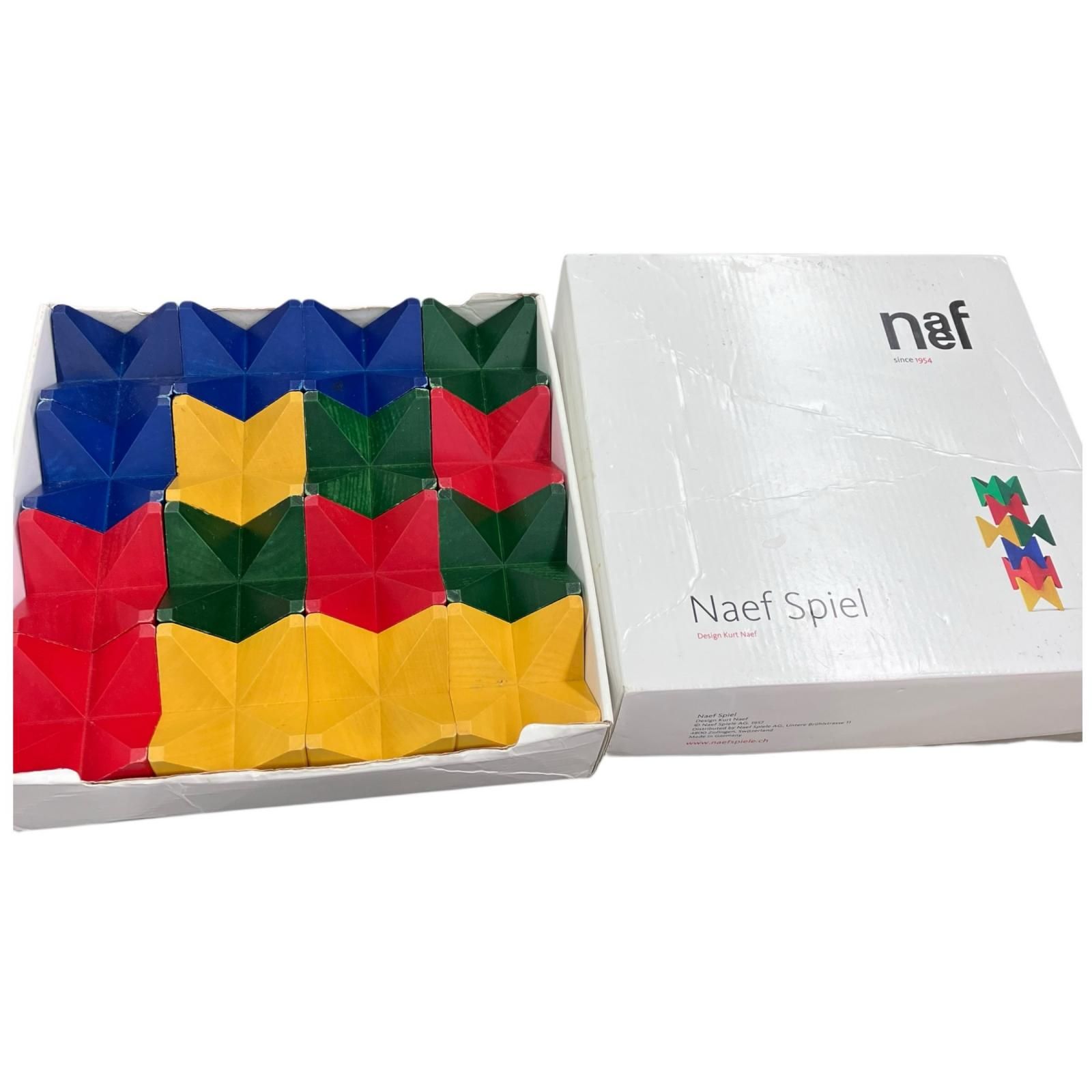 186000 現状品 Naef Spiel ネフスピール ピラミッド型ブロック 知育