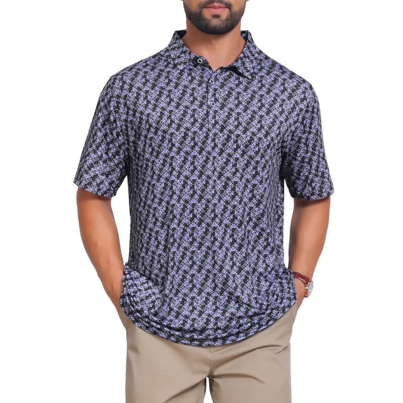 インスパイア シック レディース トップス Tシャツ ポロシャツ プリント INSPIRE CHIC Mens Printed Polo Shirtsummer Casual Short Sleeve