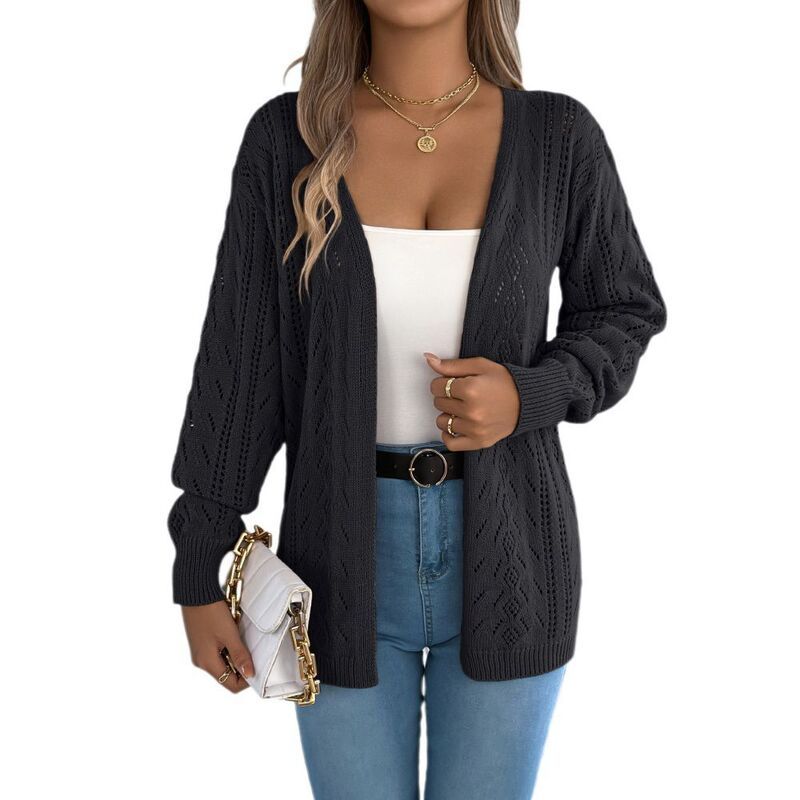 イエスファッション レディース アウター ニット・セーター カーディガン Yesfashion Womens Crochet Cardigan Kimono Boho Long Sleeve Ligh