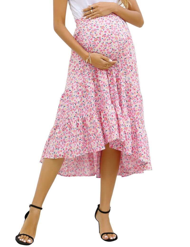 クリアラブ レディース ボトムスカート フリル裾 ハイウエスト フリル ミディ マタニティ Clearlove Womens Maternity High Waist Midi Skirt Ruffl 9,706円