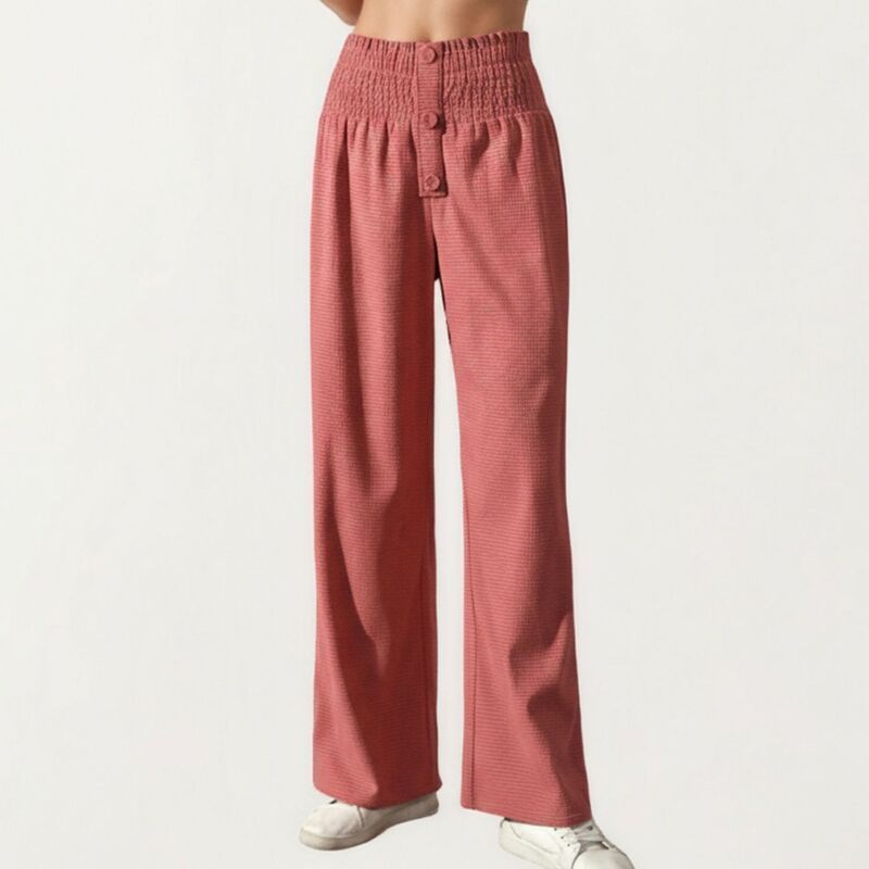 アンナカシ レディース ボトムス カジュアルパンツ ワイドレッグ ニット AnnaKaci Womensoftextured Knit Lounge Pants with Wide Leg Silho