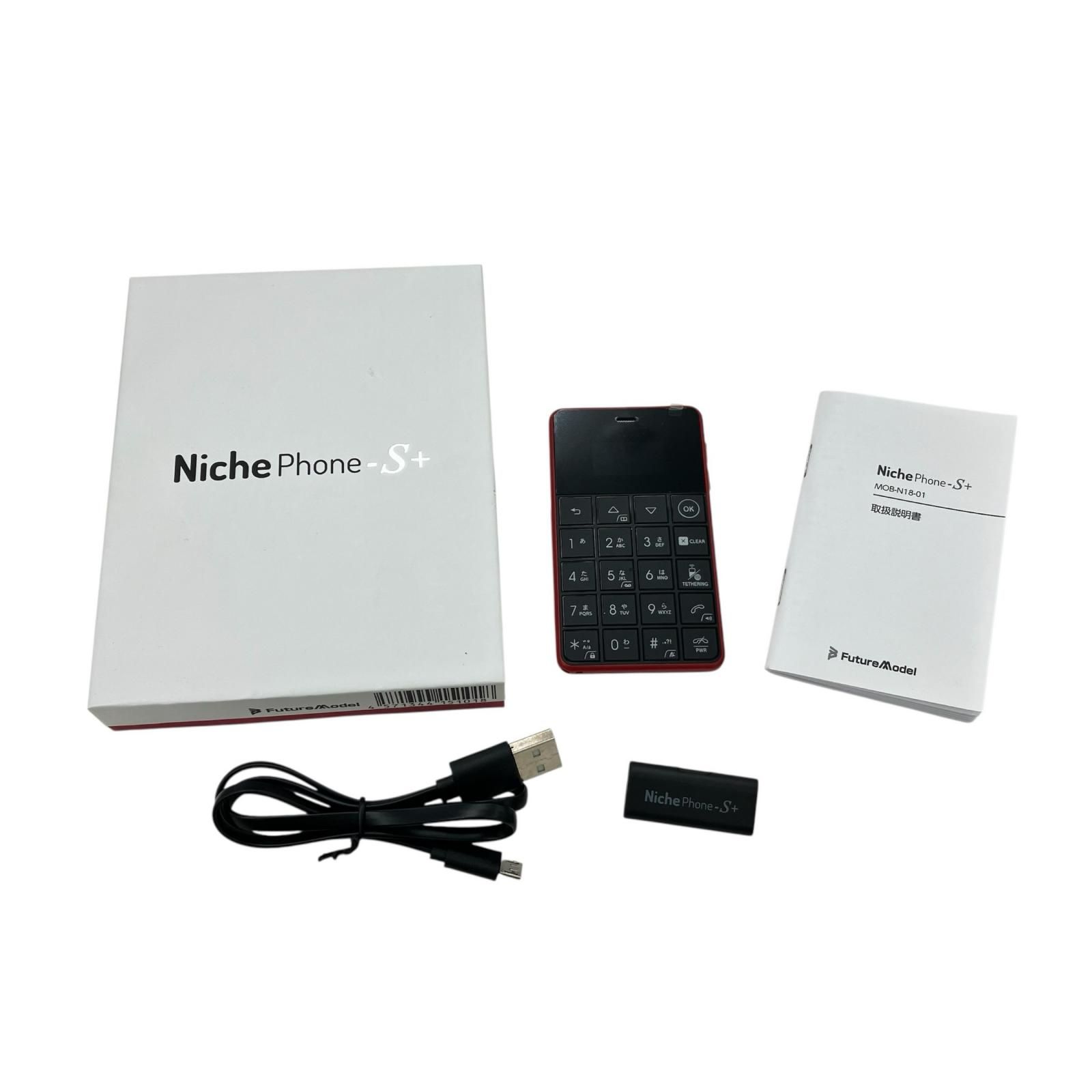 186000 通電確認のみ 現状品 FutureModel NichePhone-S+ MOB-N18-01 レッド/ブラック
