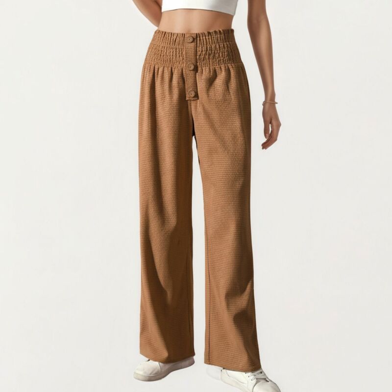 アンナカシ レディース ボトムス カジュアルパンツ ワイドレッグ ニット AnnaKaci Womensoftextured Knit Lounge Pants with Wide Leg Silho