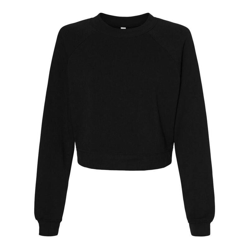ベラキャンバス レディース アウター ニット・セーター フリース BellaCanvas Bella Canvas Women s Raglan Pullover Fleece Black ブラック