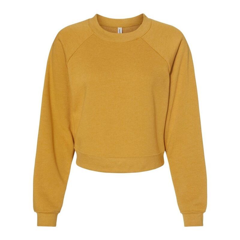 ベラキャンバス レディース アウター ニット・セーター フリース BellaCanvas Bella Canvas Women s Raglan Pullover Fleece Heather Mus