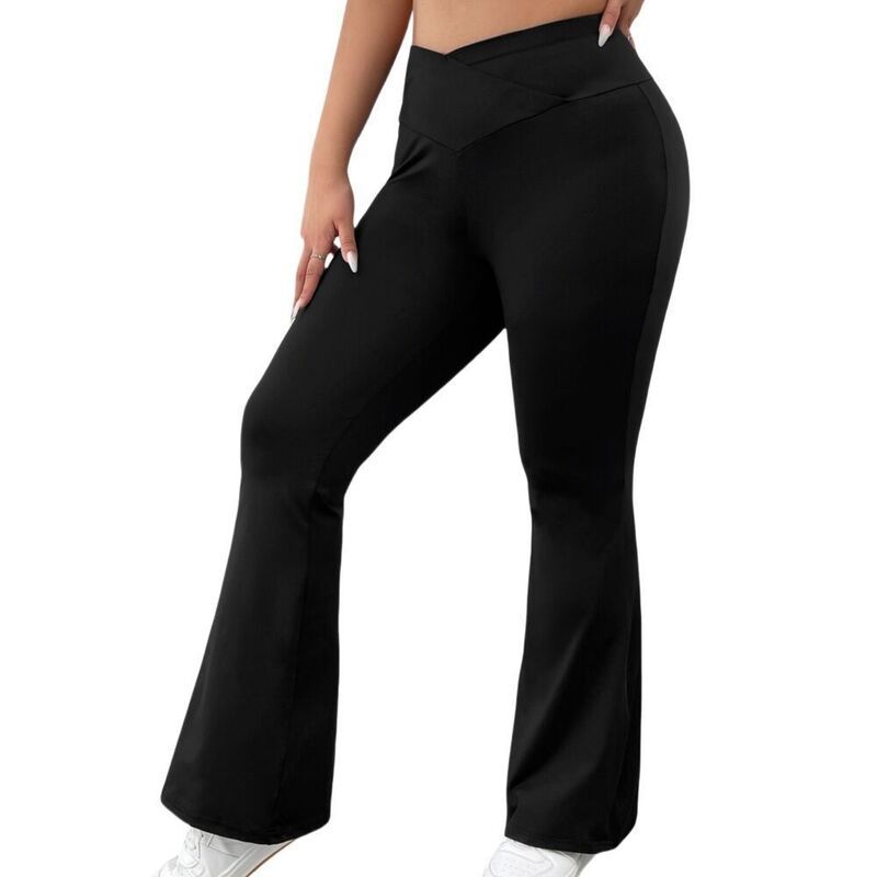 ボディサイズ レディース ボトムス カジュアルパンツ ブーツカット ブーツ レギンス BODDYSIZE Women Bootcut Flare Leggings with Pockets Cross