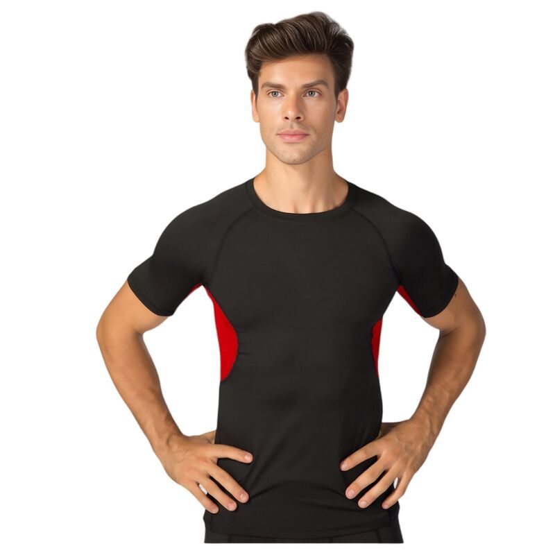 アンナカシ レディース トップス Tシャツ クルーネック AnnaKaci Mens Fitted Short Sleeve Athletic Shirt with Crew Neck and Col
