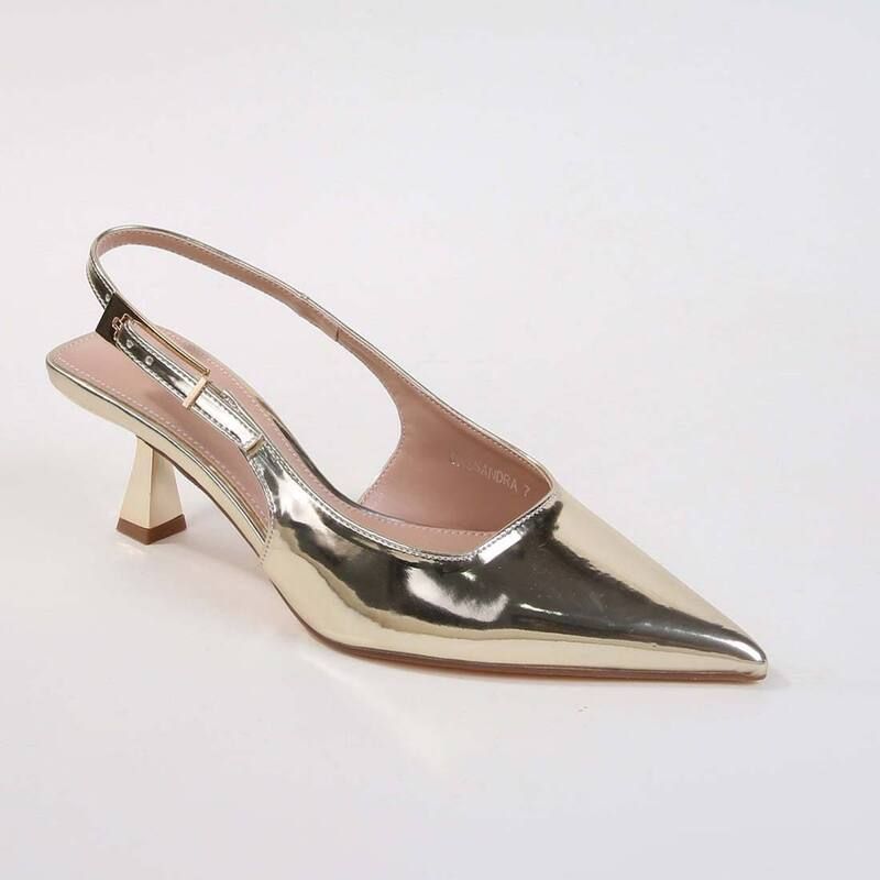 バーネス レディース シューズ パンプス ヒール BERNESS Cassandra Slingbackitten Heels Gold ゴールド