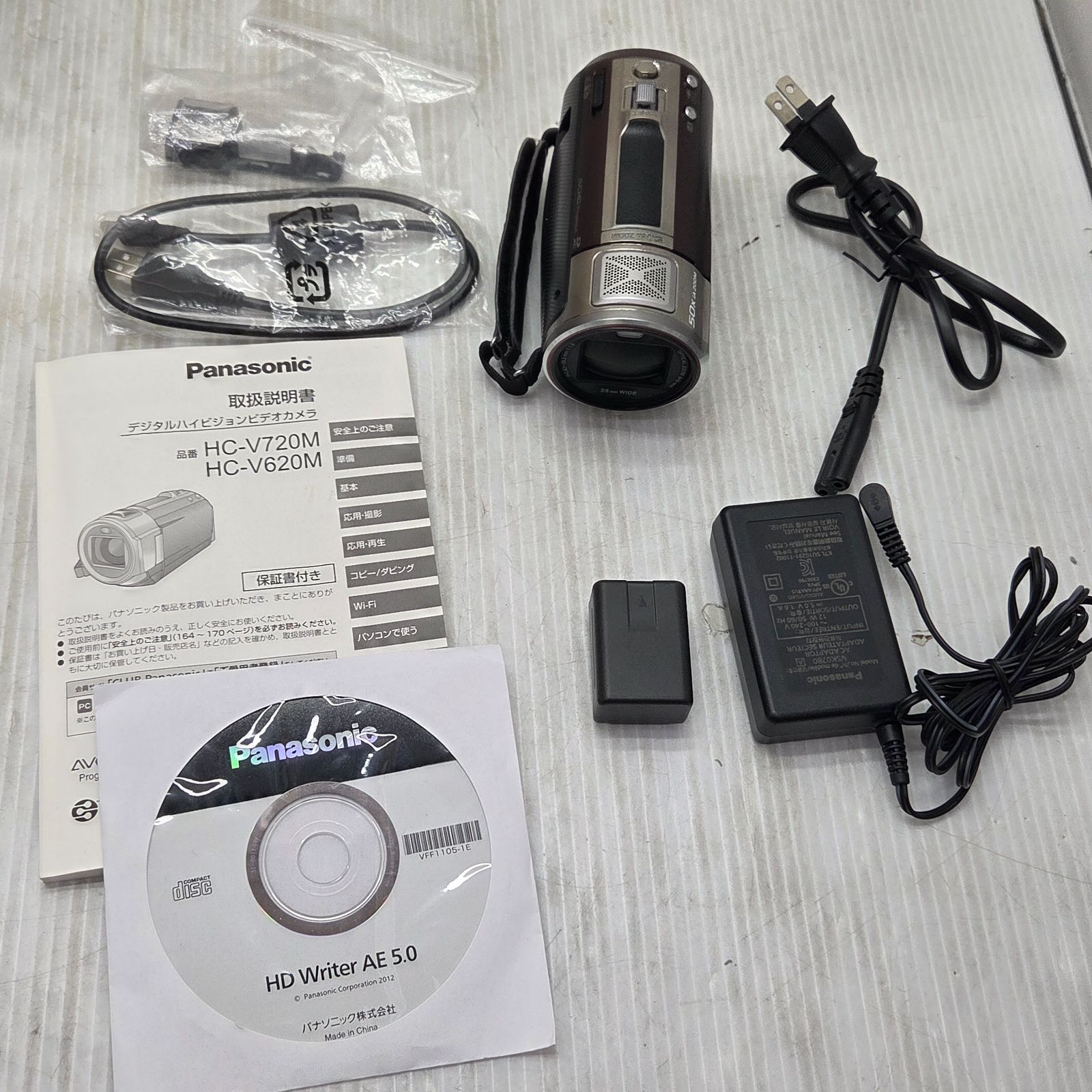 6 S05210 Panasonic パナソニック デジタル ハイビジョン ビデオカメラ HC-V620M 家電