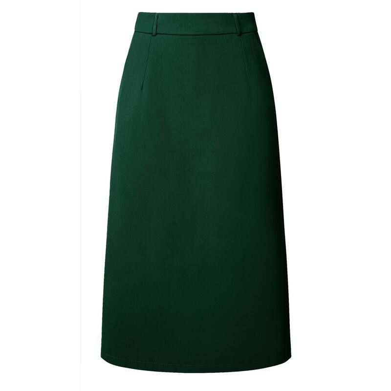 ホンベティ レディース ボトムスカート ハイウエスト ミディ Hombety Womens Pencil Skirt High Waist Split Back Work Midi Skirts Da