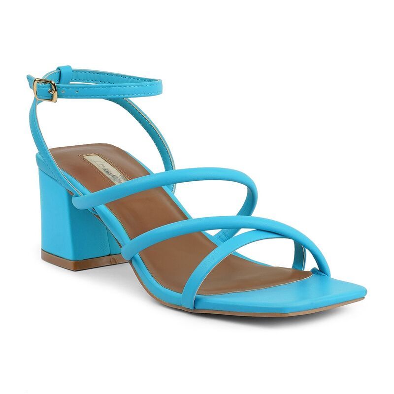ロンドンラグ レディース シューズ パンプス サンダル ヒール London Rag Right Pose Womens Block Heel Sandals Blue ブルー