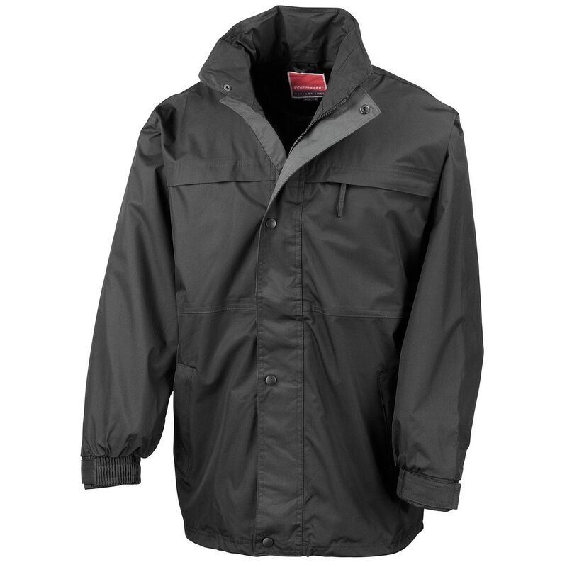 リザルト レディース アウター ジャケット・ブルゾン Result Mens Midweight MultiFunctional Waterproof Jacket Black And Gray ブラ