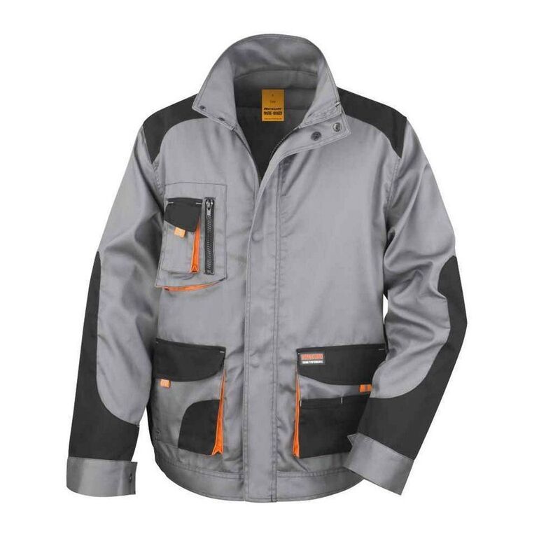 リザルト レディース アウター ジャケット・ブルゾン Result WorkGuard Mens Lite Jacket Gray And Black ブラック