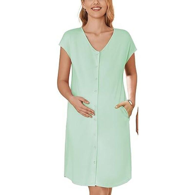 エコアー レディース アンダーウェア ナイトウェア マタニティ Ekouaer Labor andelivery Gown for Hospital Nursing Nightgown Materni