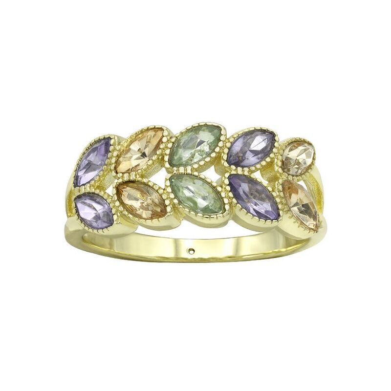シティリュクス レディース アクセサリー リング City Luxe Gold Tone Crystal Gemstone Ring No Color ゴールド