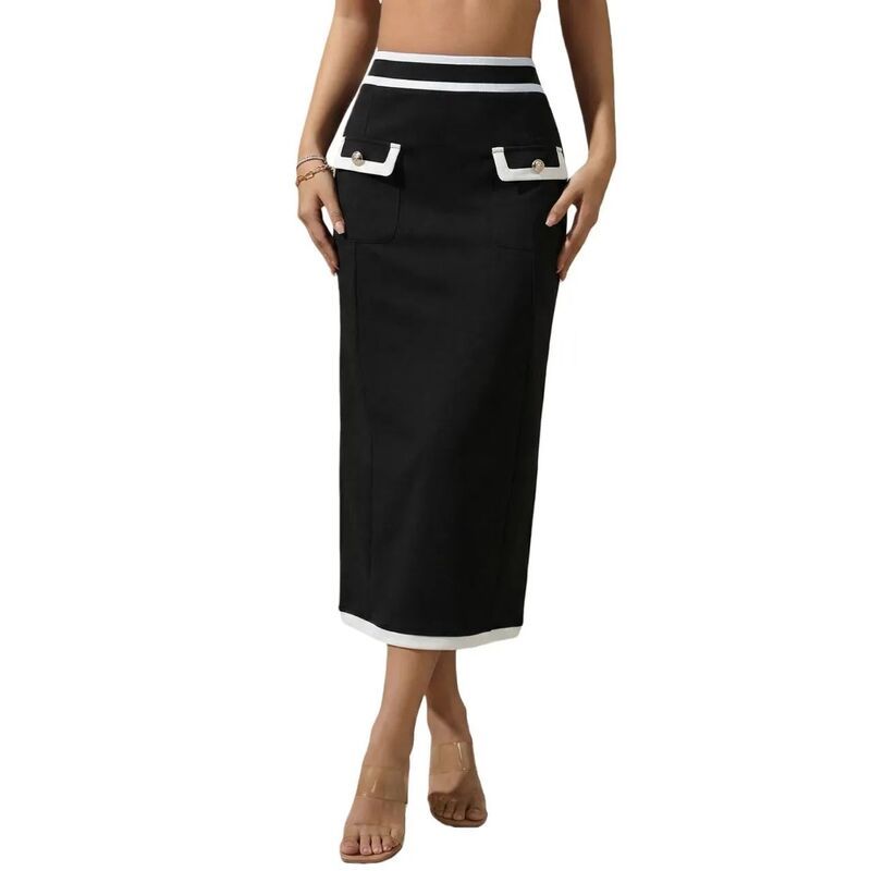 クリアフラワー レディース ボトムスカート ClearFlower Womens Premium Pencil Skirt Elegant High Waisted Stretchy Bodycon