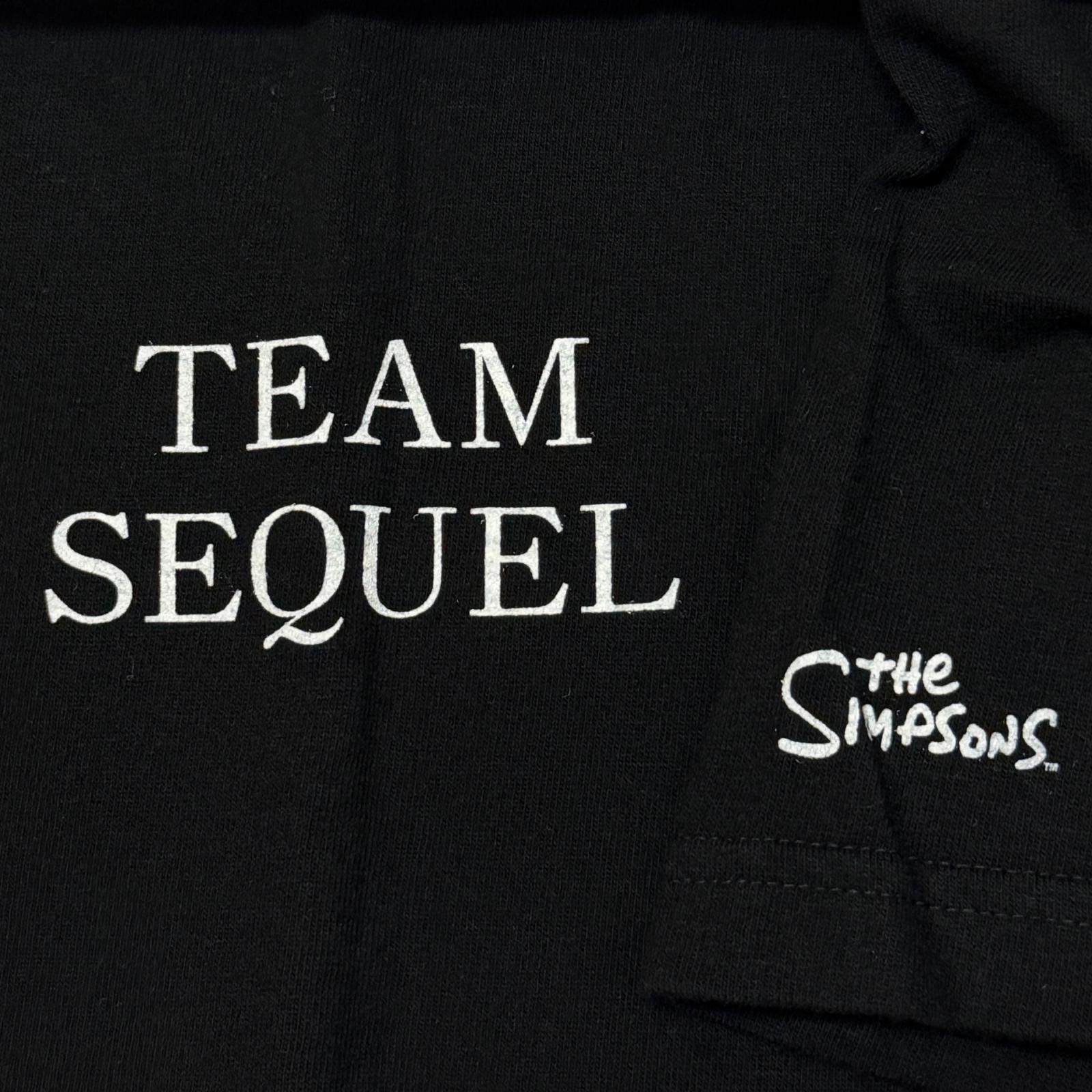 参考上代16500円 未使用 SEQUEL 24AW T-SHIRT BLACK (The Simpsons) ザ 