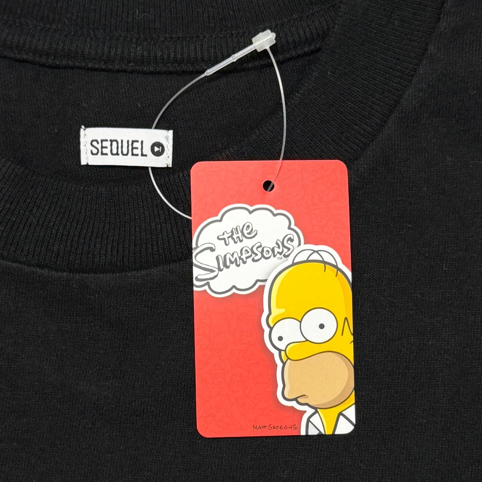 参考上代16500円 未使用 SEQUEL 24AW T-SHIRT BLACK (The Simpsons) ザ 