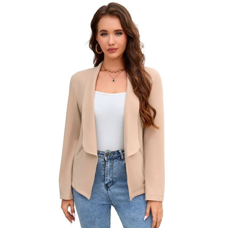 コジョイン レディース アウター ジャケット・ブルゾン ブレザー Kojooin Womens Casual Blazer Long Sleeve Lightweight Open Front Bla