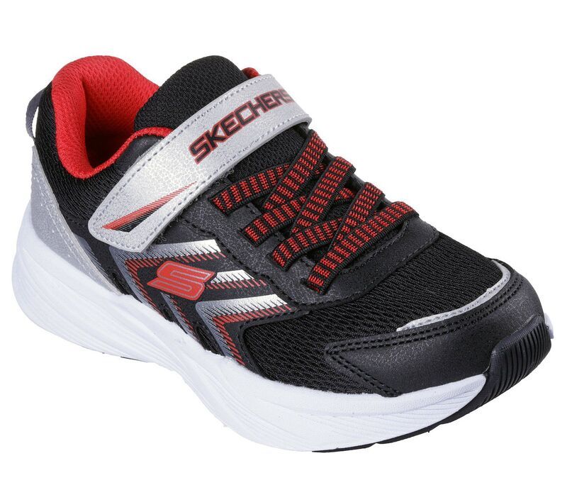 スケッチャーズ レディース シューズ スニーカー Skechers Microspec Tread Boysneakers Black Silver ブラック
