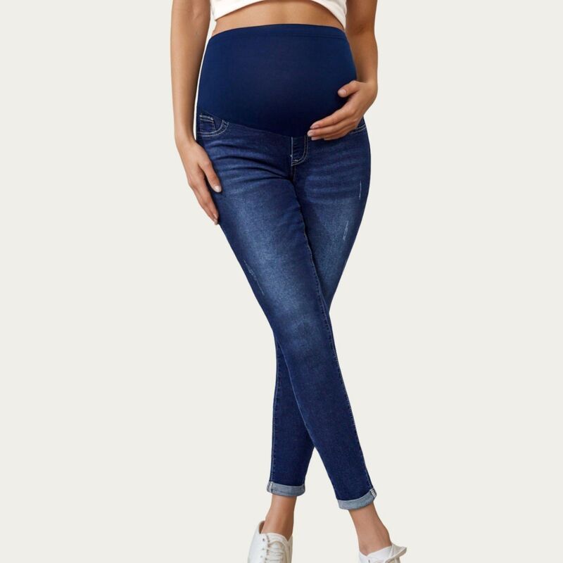 アンナカシ レディース ボトムス デニムパンツ マタニティ ジーンズ AnnaKaci Womensoft Stretch Maternity Jeans with Full Belly Panel