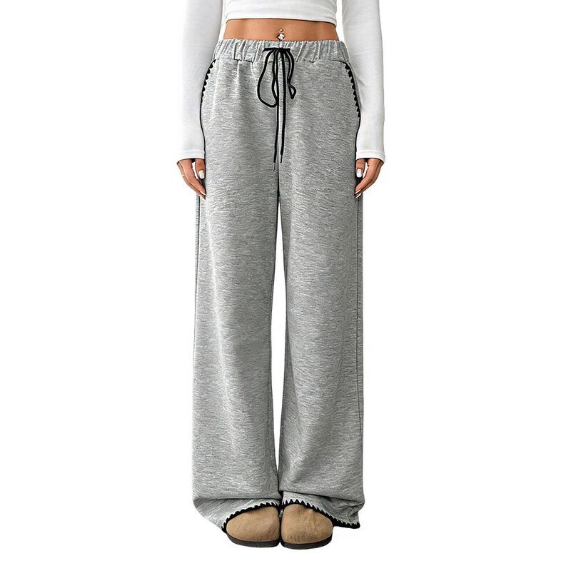 エリートスピリット レディース ボトムス カジュアルパンツ ワイドレッグ コントラスト EliteSpirit Womens Elastic Waist Drawstring Contrastrim