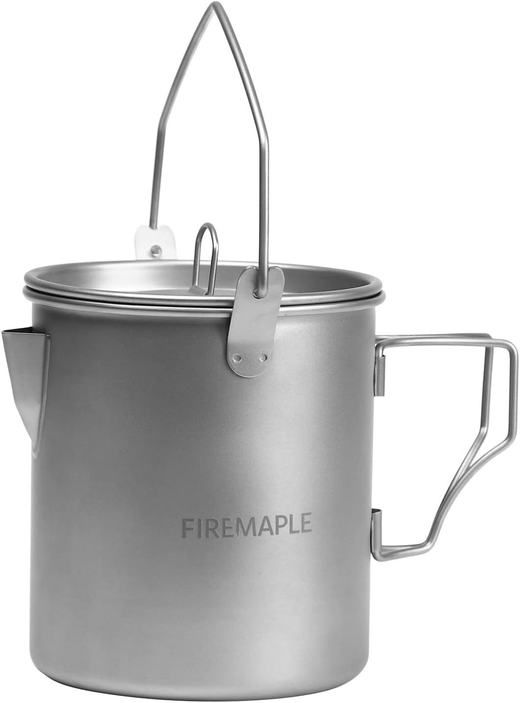 Fire-Maple キャンプポット 0.9L チタン製 コンパクト 軽量 吊り下げ式 キャンプクッカー やかん ケトル コーヒー ティーポット 焚き火 直火対応 登山 ハイキング アウトドア ソロキャンプ用 収納袋付き送料無料 76aab1fd