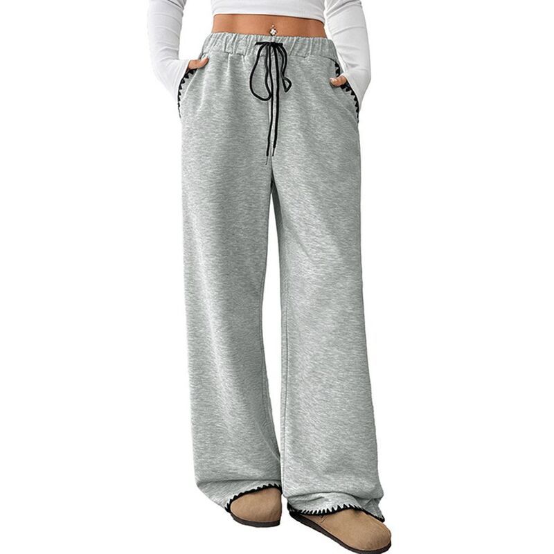 クリアフラワー レディース ボトムス カジュアルパンツ ストレート スウェットパンツ ClearFlower Womens Casual Straight Leg Sweatpants Elastic