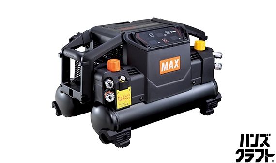 ▼【未使用】マックス MAX AK-HL1310E2 エアコンプレッサ ブラック タンク容量11L 質量16kg 発生音静音モード54dB