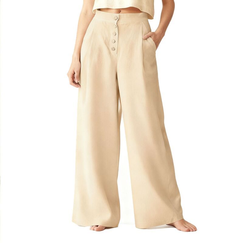 エリートスピリット レディース ボトムス カジュアルパンツ ハイウエスト EliteSpirit Womens HighWaisted WideLeg Comfy Long Pants with Bu