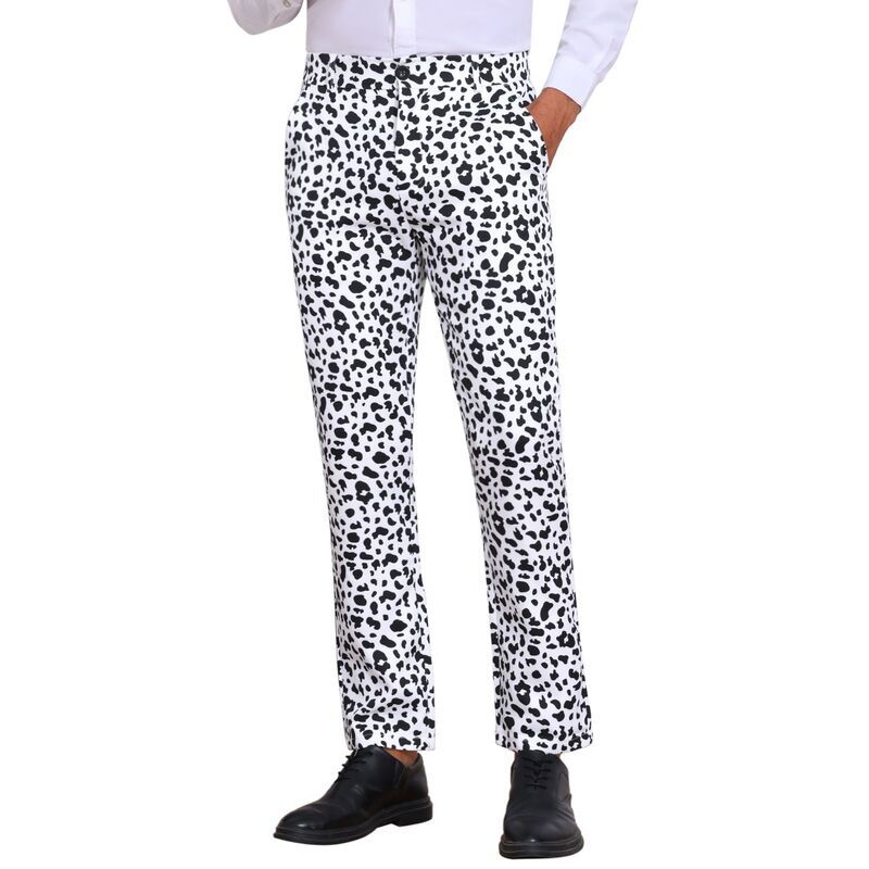 インスパイア シック レディース ボトムス カジュアルパンツ アニマル柄 プリント INSPIRE CHIC Leopard Pattern Pants for Mens Formal Night O