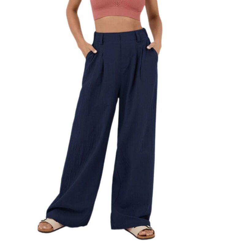 エリートスピリット レディース ボトムス カジュアルパンツ ワイドレッグ ハイウエスト EliteSpirit Womens Wide Leg Pants Long Straight Casualoo