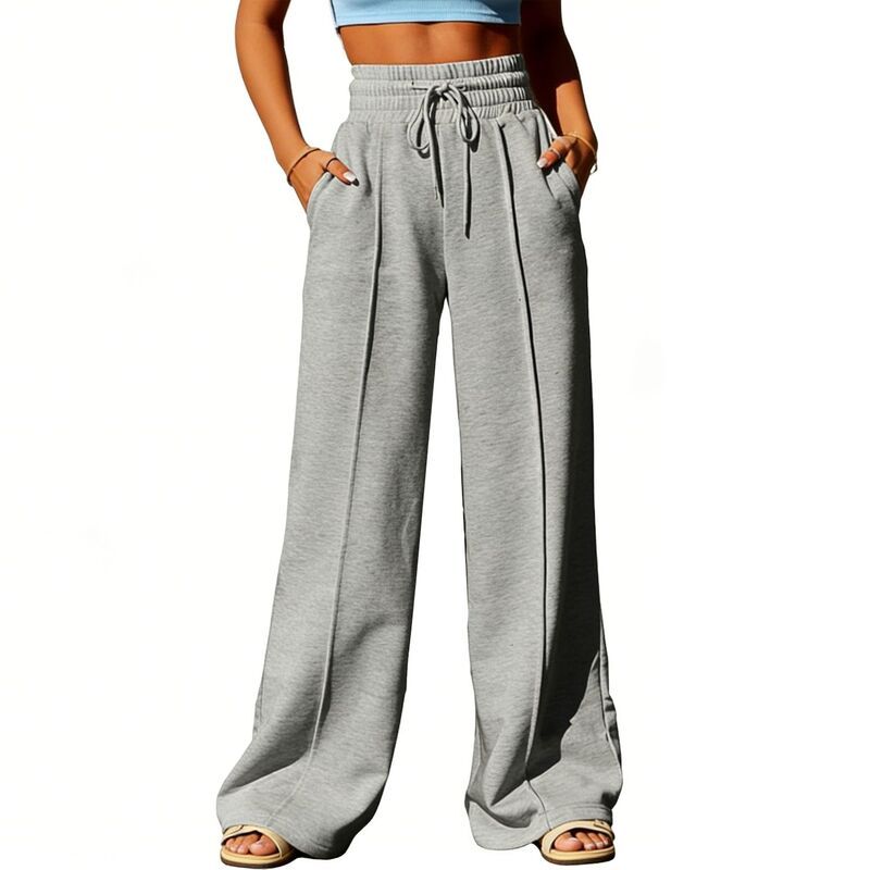 エリートスピリット レディース ボトムス カジュアルパンツ ワイドレッグ スウェットパンツ EliteSpirit Womens High Waisted Wide Leg Sweatpants Dr