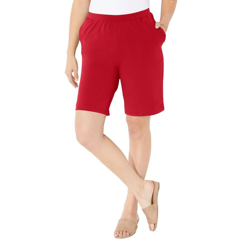 キャサリンズ レディース ボトムス ハーフパンツ・ショーツ プラスサイズ Catherines Womens Plusize Suprema Short Classic Red レッド